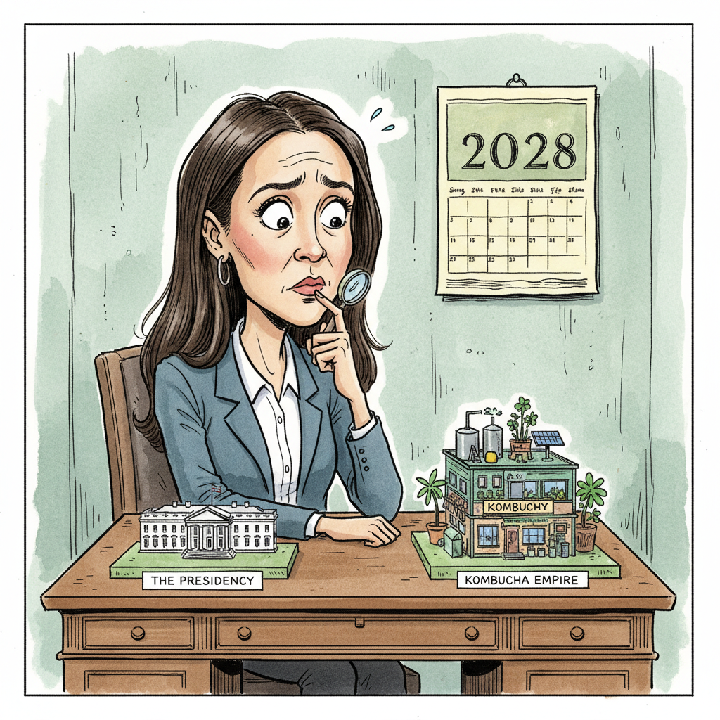 AOC Declares 2028 Presidential Bid Contingent On Successfully 'Processing My Lunch' First