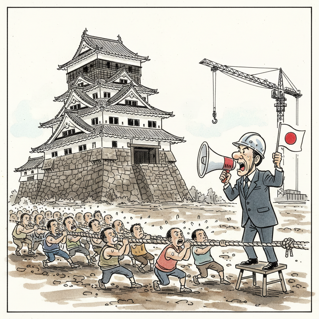 Civic Pride Reaches Peak Delusion: Japanese Town Opts for Manual Castle Relocation Over the Shame of Hiring a Crane