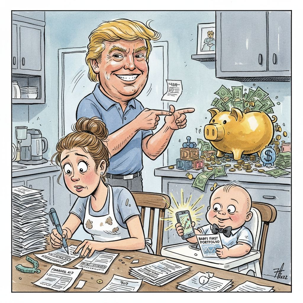 FINANCIAL ADVISORS LAUD 'TRUMP EFFECT' ON PARENTAL PORTFOLIOS; SAY CHILDREN NOW 'LUXURY ITEM'