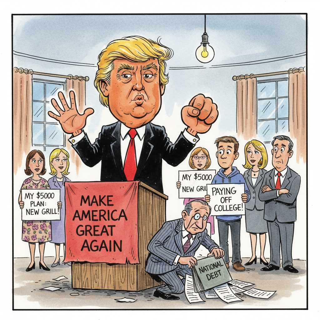 GOP Midterm Convention: Trump Unveils Bold New Fiscal Policy — 'Five Grand for Keeping Power'