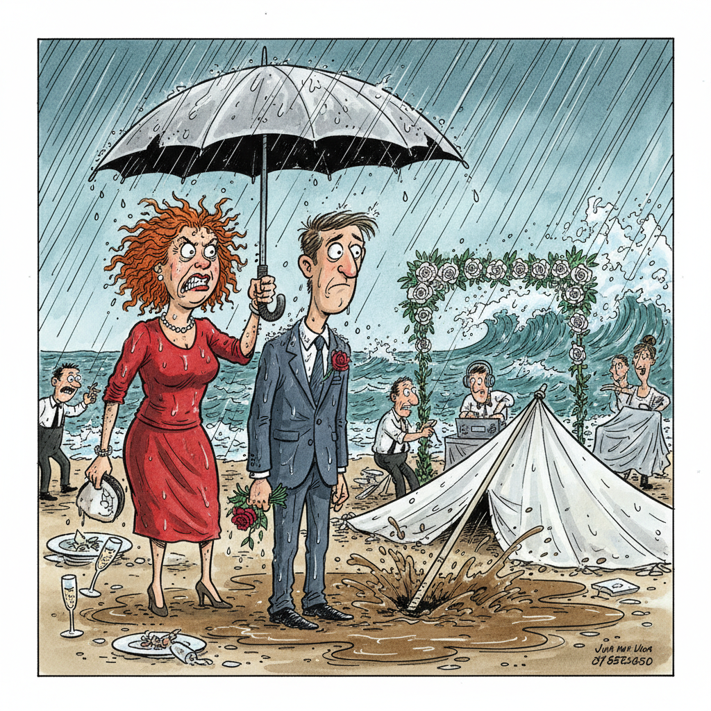 Historic Nor'easter Fails to Dampen Spirits, Only Expensive Outdoor Wedding Venues