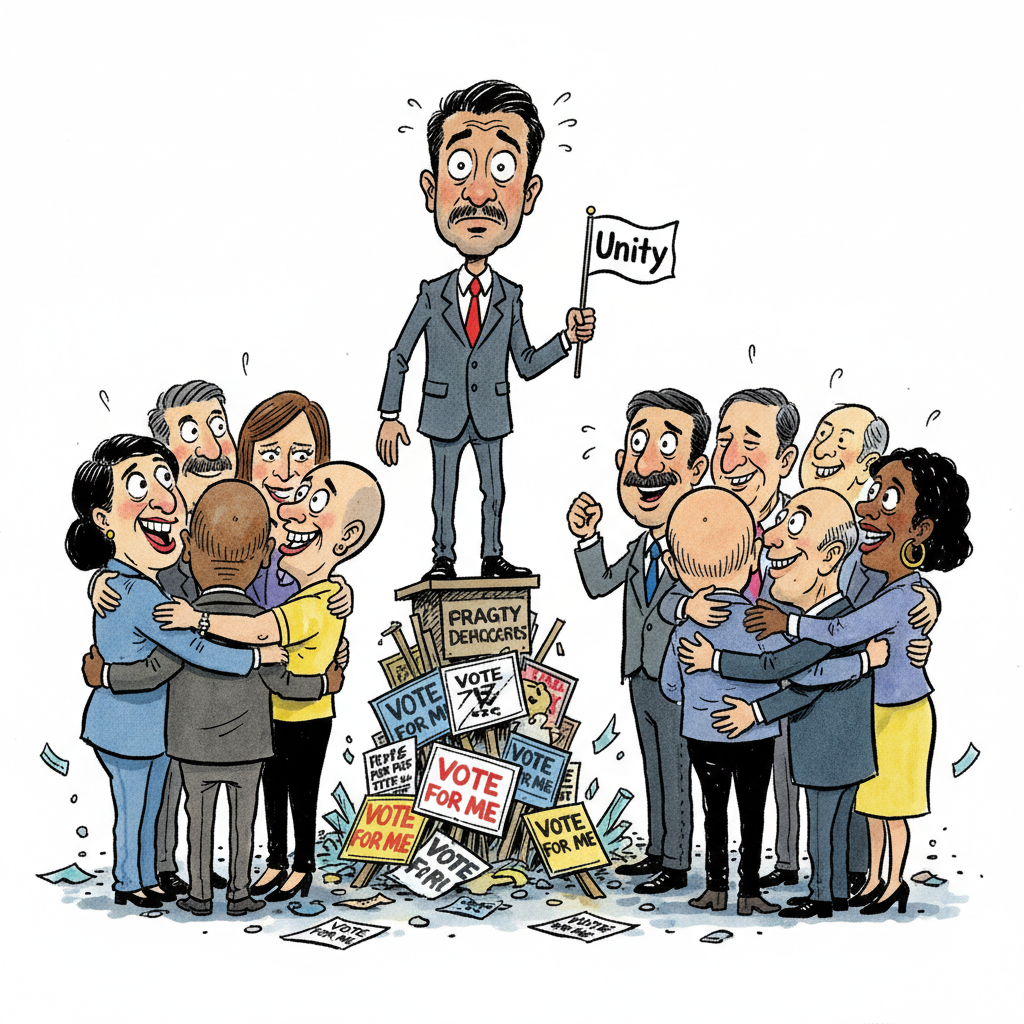 Michigan Dems Achieve Post-Primary Harmony, Begin Practicing Synced Vomiting