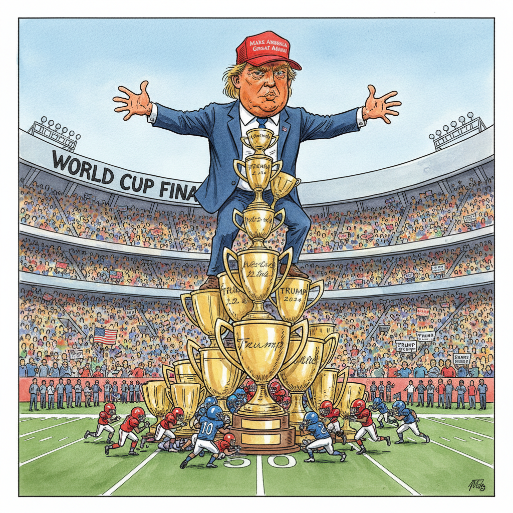 President Trump's Latest Attempt to Become a Human Trophy Stand Stymied by Pesky Football