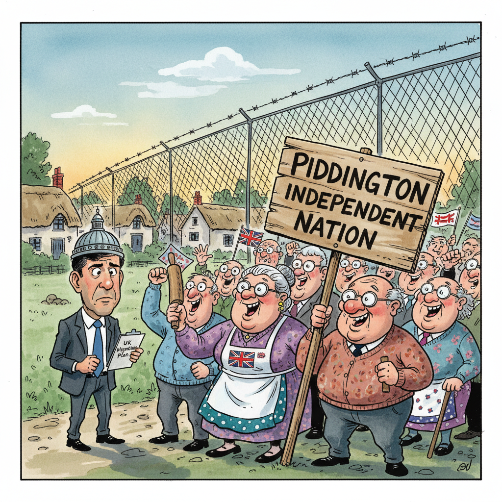 Small Village Declares Sovereign State of 'Piddle-Upon-Tyne', Citing Existential Threat of Too Many New Neighbors