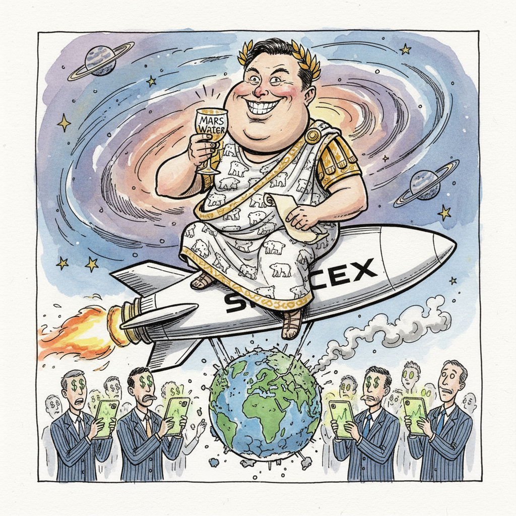 SpaceX Shares Soar as Investors Bet on Colonial Guilt-Trip Futures