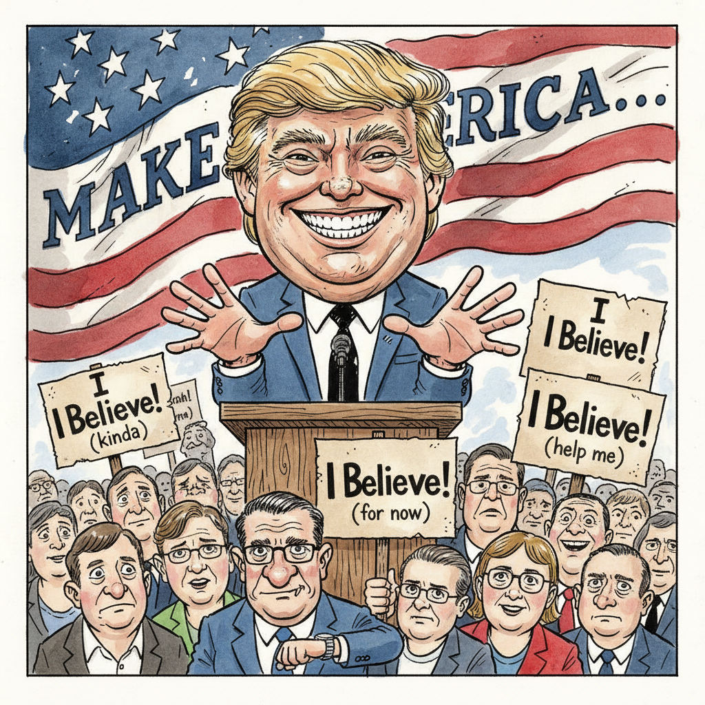 Trump Introduces 'Optional Reality Module' for Rally Attendees; Boosts Engagement by 300% Among 'Deep State' Critics