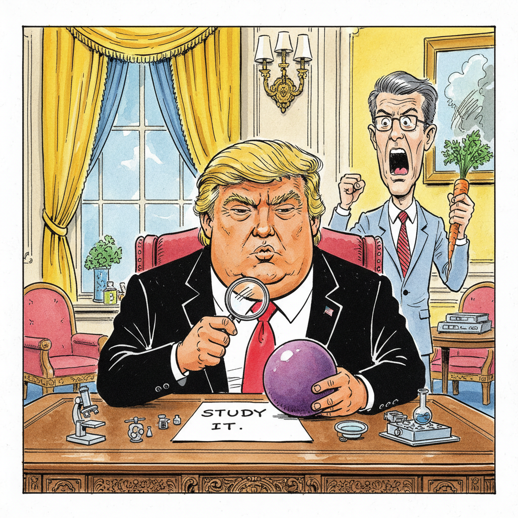 Trump's Bold New 'Study It' Initiative: Revolutionizing Procrastination, One Pesticide at a Time