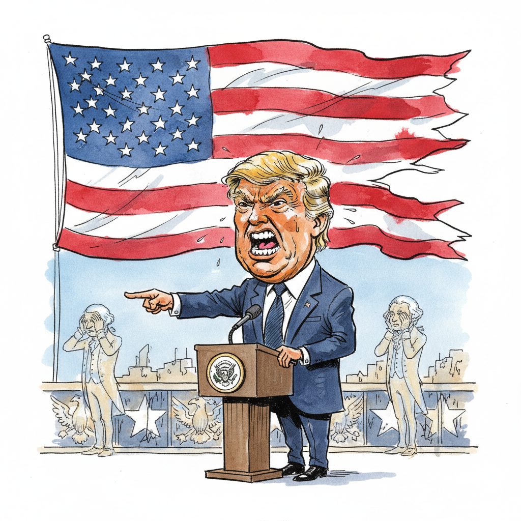 Trump's 'Democracy' Pep Rally Features Historical Erasure, Future Predictions (Mostly Threats)