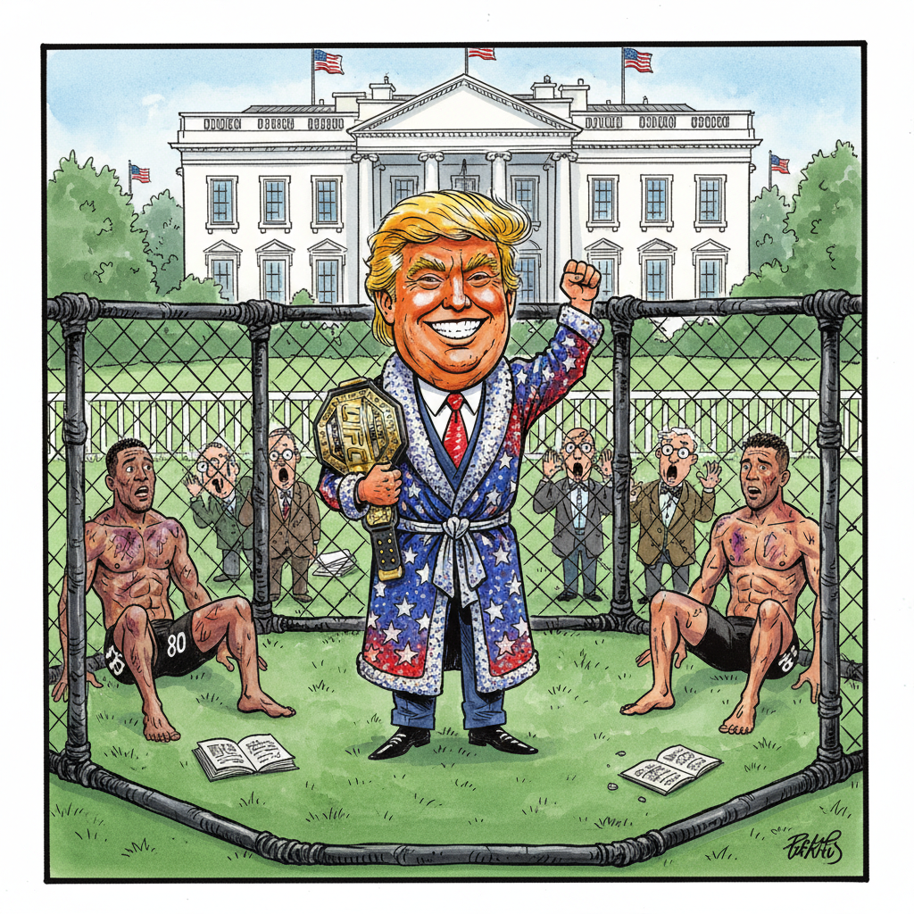 Trump's Octogenarian SmackDown: White House Turfs It Up for UFC B-Day Bash
